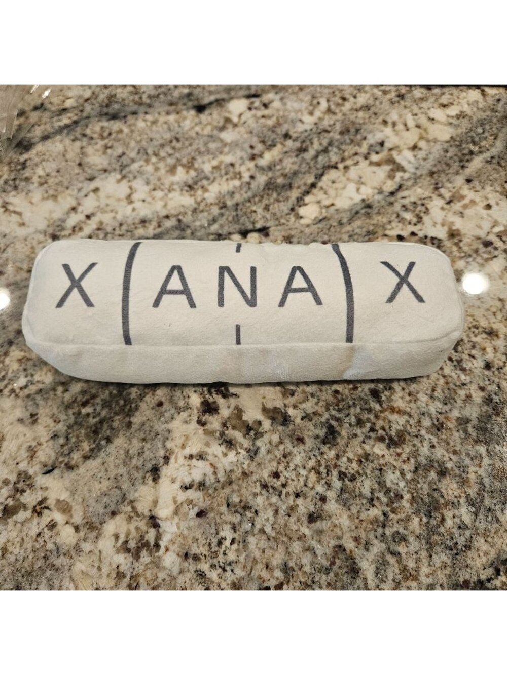 XANAX Squeaky Crinkle dog toy Novelty Plush Pillow